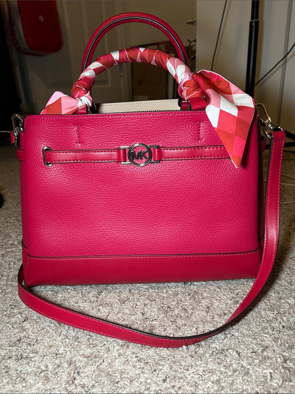 Michael Kors Reed Small Pebbled Leather Satchel